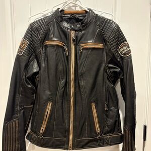 Harley-Davidson Black and Brown Leather Jacket